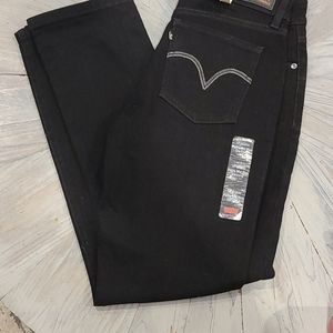 NWOT Levi's black mid rise petite skinny jeans